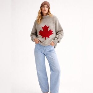Arks Fair Trade Maple Leaf 🍁 Wool Sweater( RARE) As Is